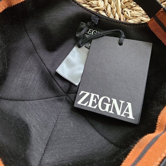 NWT ZEGNA Techmerino Wool Baseball Cap / Size Medium Made in Italy - Picture 6 of 7